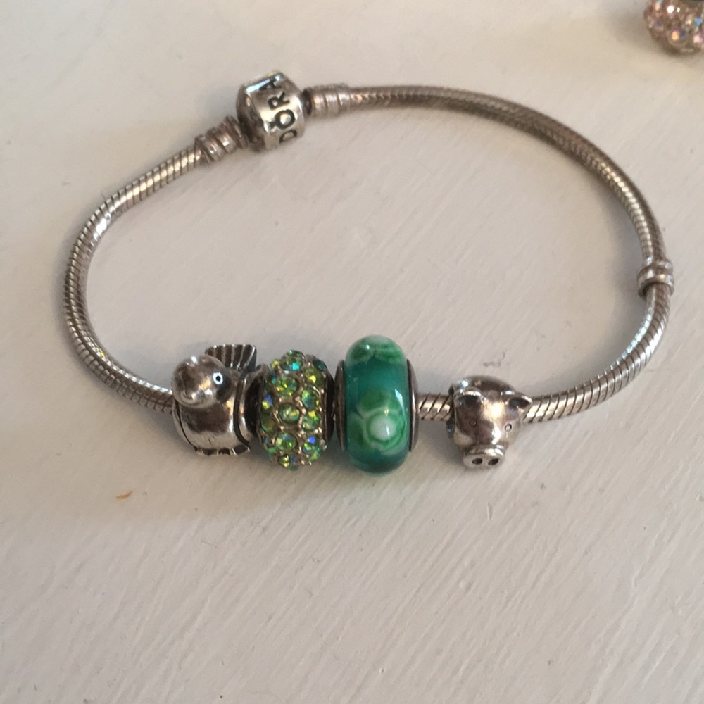 REAL Pandora Bracelet , Charms included